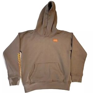 Abercrombie Fitch Sweater Kids Taupe Pullover Hoodie Sweatshirt Logo 9/10